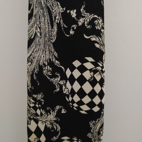 PRIMA Italy Men's (Black Pattern 1) Silk Tie - Picture 1 of 1